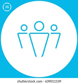 teamwork line vector icon