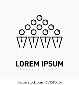 teamwork line vector icon