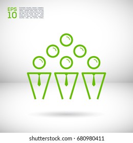 teamwork line vector icon