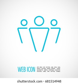 teamwork line vector icon