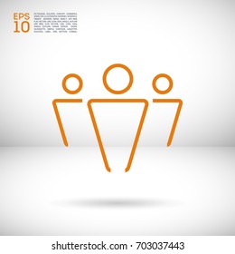 teamwork line vector icon