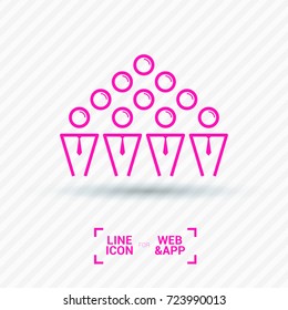 teamwork line vector icon