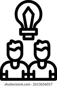 Teamwork Line Vector Icon Design