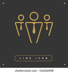 teamwork line vector icon. team icon. Isolated minimal single flat icon in black and white colors. Line vector icon for websites and mobile minimalistic flat design.