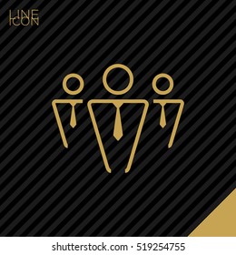 teamwork line vector icon. team icon. Isolated minimal single flat icon in black and white colors. Line vector icon for websites and mobile minimalistic flat design.