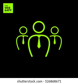 teamwork line vector icon. team icon. Isolated minimal single flat icon in black and white colors. Line vector icon for websites and mobile minimalistic flat design.