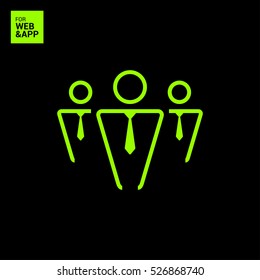 teamwork line vector icon. team icon. Isolated minimal single flat icon in black and white colors. Line vector icon for websites and mobile minimalistic flat design.