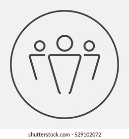 teamwork line vector icon. team icon. Isolated minimal single flat icon in black and white colors. Line vector icon for websites and mobile minimalistic flat design.