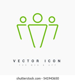 teamwork line vector icon. team icon. Isolated minimal single flat icon in black and white colors. Line vector icon for websites and mobile minimalistic flat design.