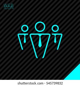 teamwork line vector icon. team icon. Isolated minimal single flat icon in black and white colors. Line vector icon for websites and mobile minimalistic flat design.