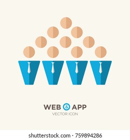 teamwork line vector icon for websites and mobile minimalistic flat design.