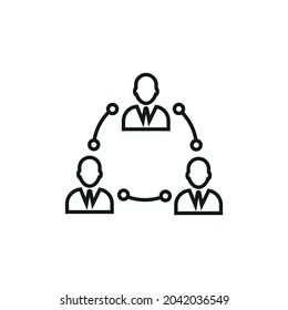 Icono de vínculo de trabajo en equipo, ilustración vectorial
