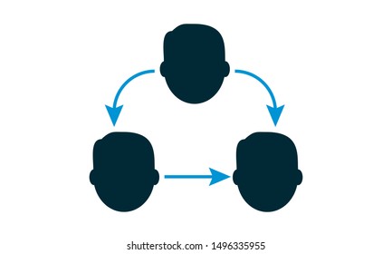 
Teamwork link vector icon - illustration