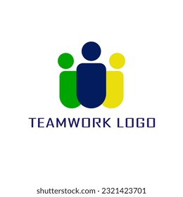 teamwork logo color, work together, helping each other, unity logo, minimalist team logo, simple logo