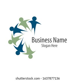 Teamwork logo creative vector icon illustration design