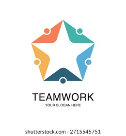 Teamwork Logo Design Template. Friendship, People Connectivity logo Design