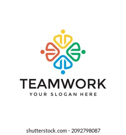 Teamwork Logo Design Template Premium Download