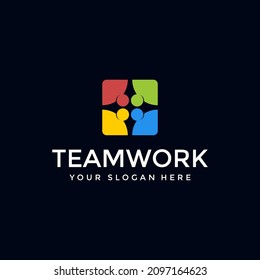 Teamwork Logo Design Template Premium Download