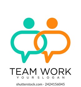 resumen de negocios de iconos de logotipo de trabajo en equipo