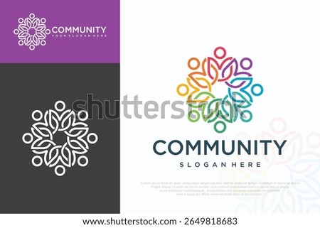 teamwork logo icon business abstract . vector illustration