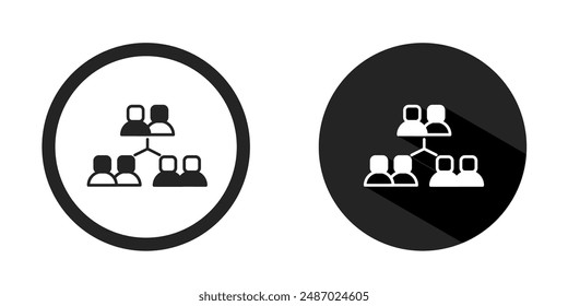 Logo de trabajo en equipo. Icono de trabajo en equipo diseño de Vector color negro. Vector estándar.