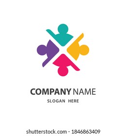 Teamwork logo images illustration design