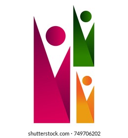 Teamwork logo isolated on white background, Business vector illustration