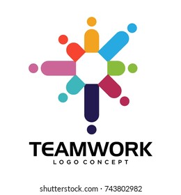 Teamwork Logo Meeting Stock Vector (Royalty Free) 743802982 | Shutterstock