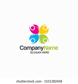 Teamwork Logo Stock Vector. Eps 10