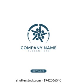 teamwork logo. suitable for communication concept