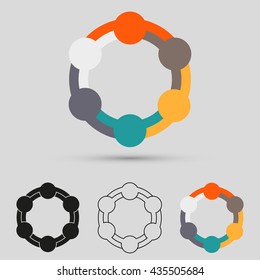 Teamwork logo, symbol group