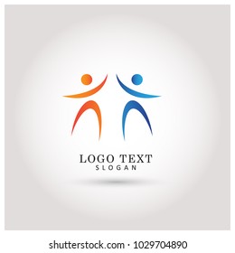 Teamwork Logo. Symbol and Icon Vector Template