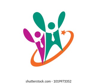 Teamwork Logo Template Design Vector, Emblem, Design Concept, Creative Symbol, Icon