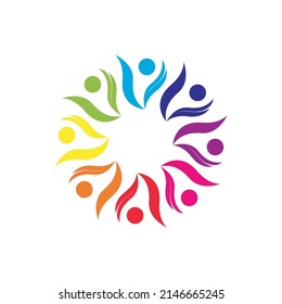 Teamwork logo template icon design