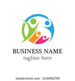 Teamwork logo template icon design