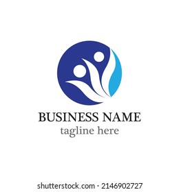 Teamwork logo template icon design