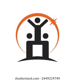 Teamwork Logo Vorlage Isolated. Brande Identität. Symbol Abstrakte Vektorgrafik Grafik