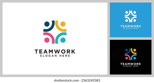 teamwork logo vector design template