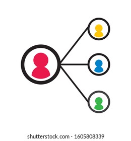 Teamwork logo vector icon illustration design
