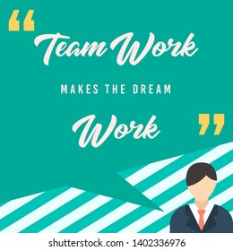 Teamwork Makes Dream Work Motivational Poster Stock Vector (Royalty ...