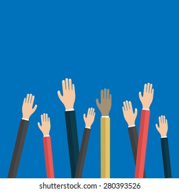 Teamwork management concept. Flat icons. Global communication and working experience. Business, vector