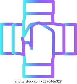 Teamwork and Management icon with blue duotone style. team. Vector illustration