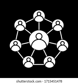 Teamwork management icon. business elements icon on white background. vector illustration. eps 10