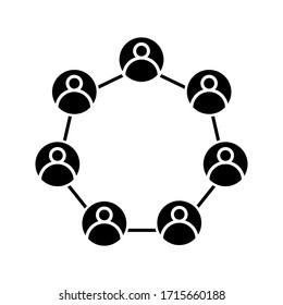 Teamwork management icon. business elements icon on white background. vector illustration. eps 10