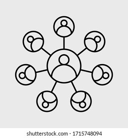Teamwork management icon. business elements icon on white background. vector illustration. eps 10