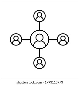 Teamwork management icon. business elements icon on white background. vector illustration on white background