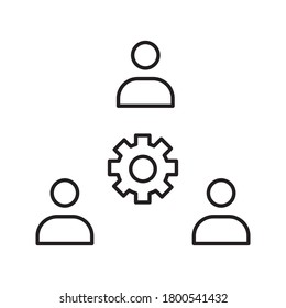 Teamwork-Management-Symbol Business-Elemente-Symbol auf weißem Hintergrund. Vektorgrafik auf weißem Hintergrund