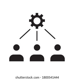 Teamwork management icon. business elements icon on white background. vector illustration on white background