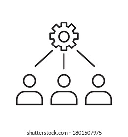 Teamwork management icon. business elements icon on white background. vector illustration on white background