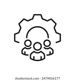 Teamwork management icon. Business team. Company leader, supervisor. Partnership icon. 